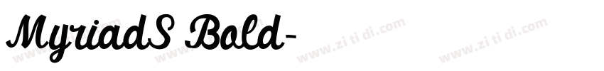 MyriadS Bold字体转换